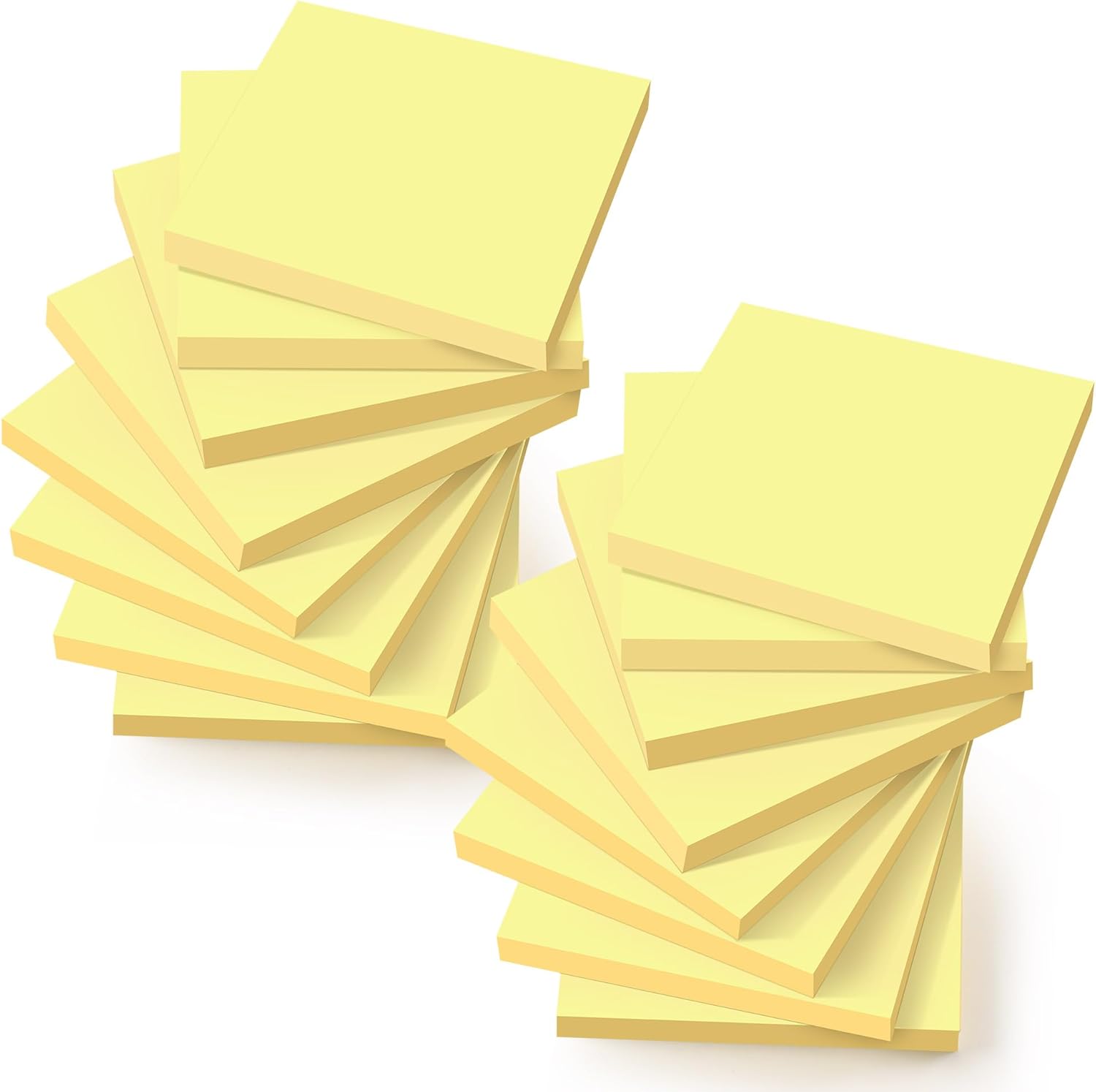 (16 Pack) Sticky Notes 3x3 in Canary Yellow, Clean Removal, Recyclable, Self-Stick Pads, Easy to Post for Home, Office, Notebook