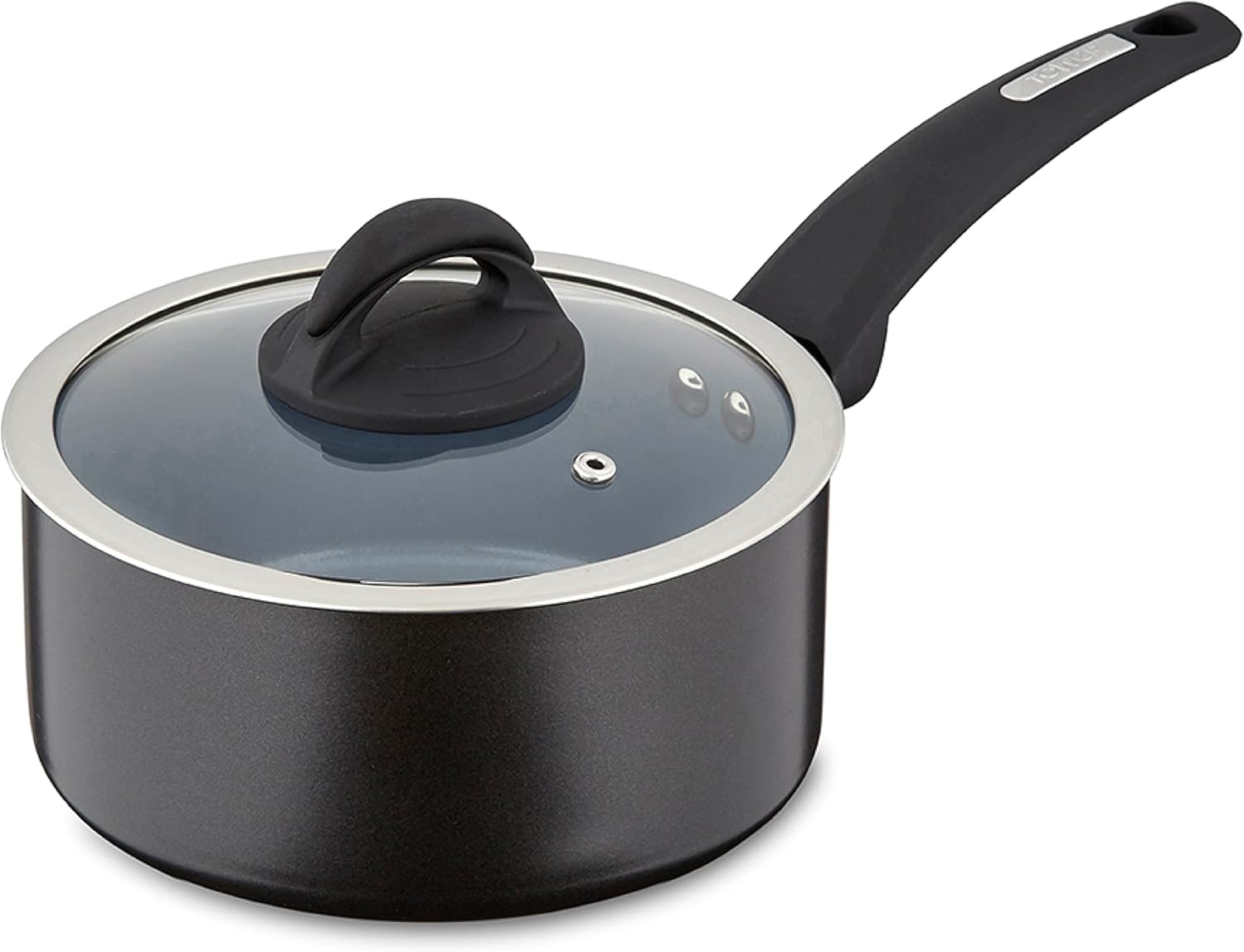 Tower T80357 Cerasure 18cm Saucepan with Non-Stick Coating, Suitable for all Hob Types, Graphite