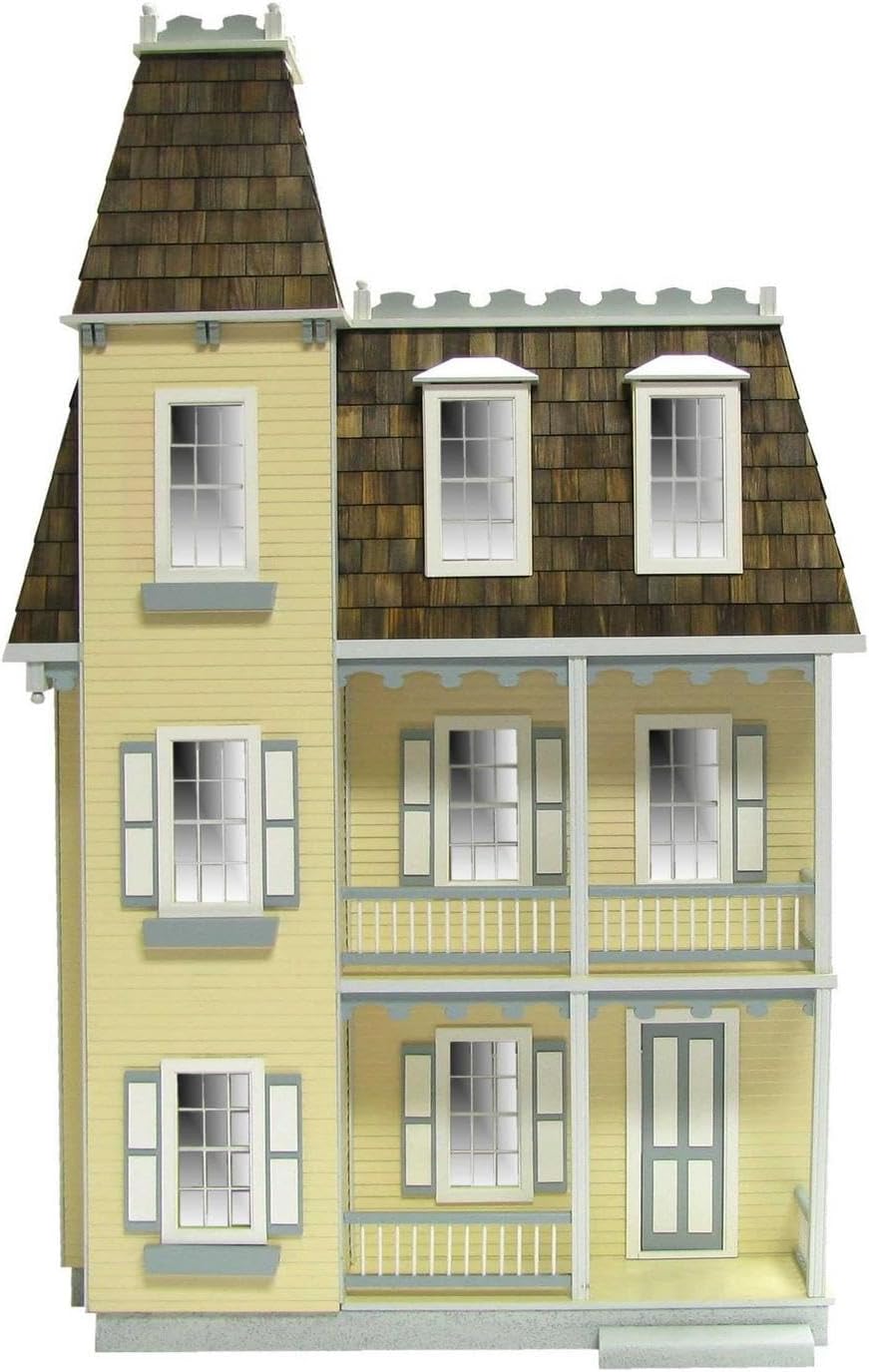 Hobby Lobby Victorian Alison Jr. Dollhouse Kit, 1:12 Scale, 3-Story with 6 Rooms, 24W x 16.5L x 38.5H inches