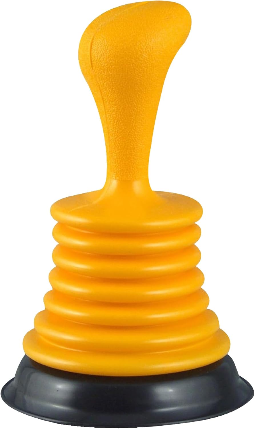 PlumbCraft 11-in. Mini Drain Plunger, Drain and Sink Plunger for Kitchen and Bathroom Drains, Drain Clog Remover with Handle, Bellows Plunger to Unclog Sink Drain, DIY Bathroom Sink Accessory