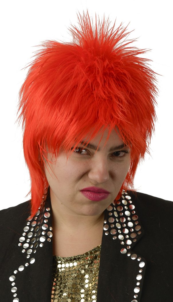 Ziggy Stardust Bowie Red Mullet Costume Wig