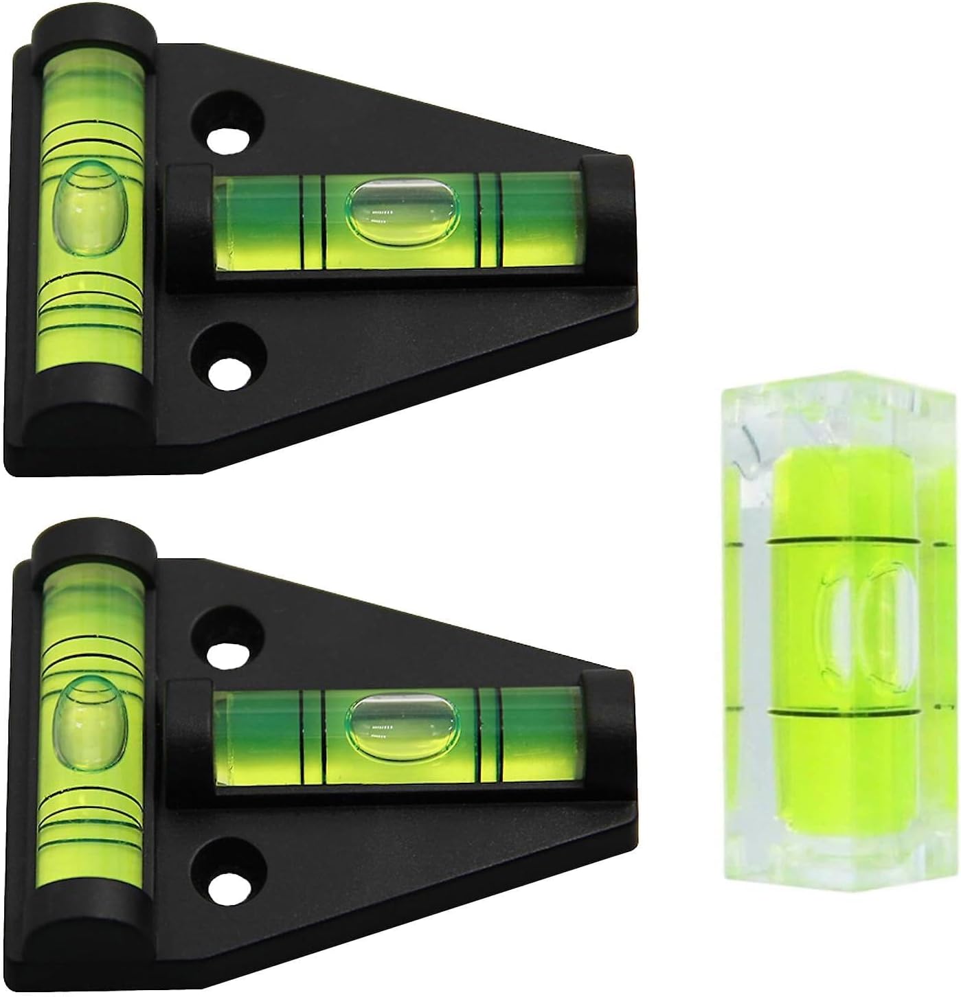 Bettinay 3 Pcs Small Spirit Level Mini, Caravan Accessories UK with 2 T Type 2 Way Bubble Level 1 Square Spirit Level for Measuring