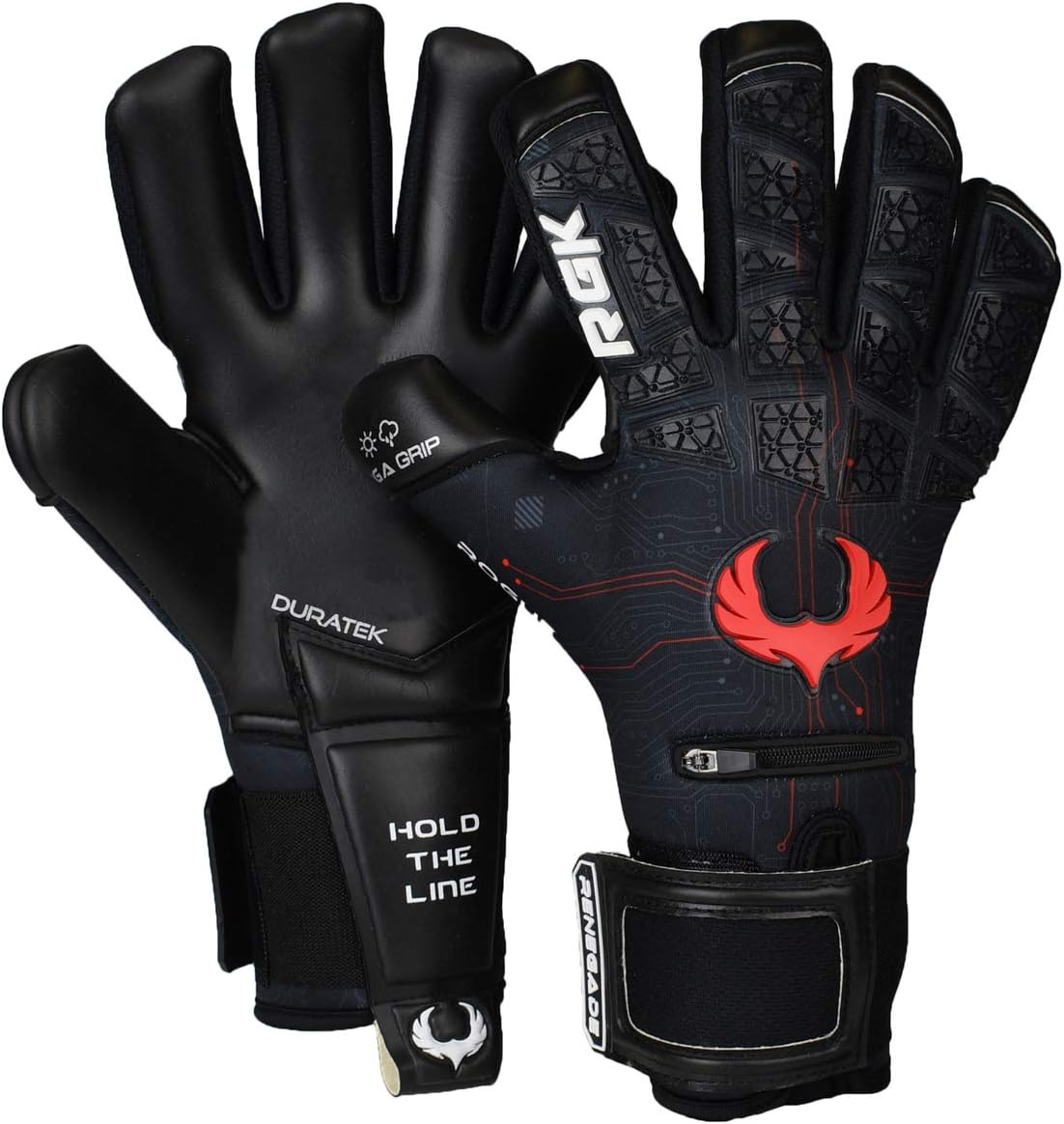 Renegade GK Limited Edition Rogue Soccer Goalie Gloves with Microbe-Guard (Sizes 6-11, Level 4+) Pro-Tek Fingersaves & 4+3MM Giga Grip | Only 1500 Made for Each Style | Based in The U.S.A.
