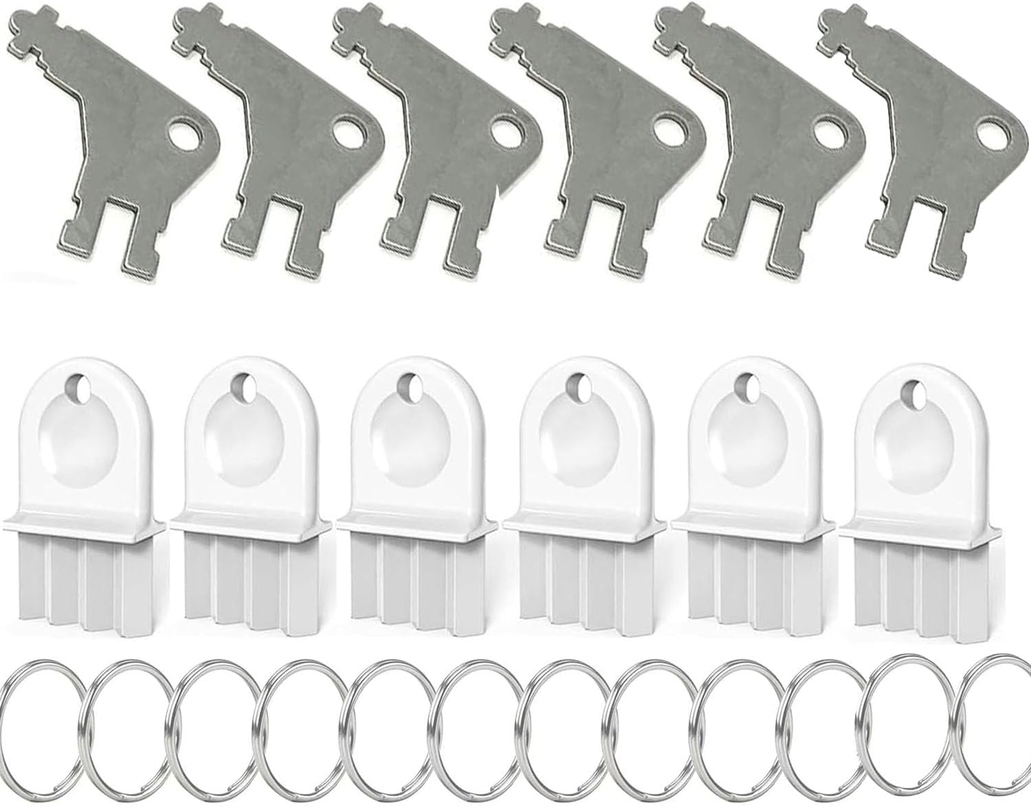 12-Pack Paper Towel Dispenser Key Set - Heavy-Duty Plastic & Metal Commercial Restroom Keys for Universal Dispenser Access (Office/Hotel/Restaurant Use)