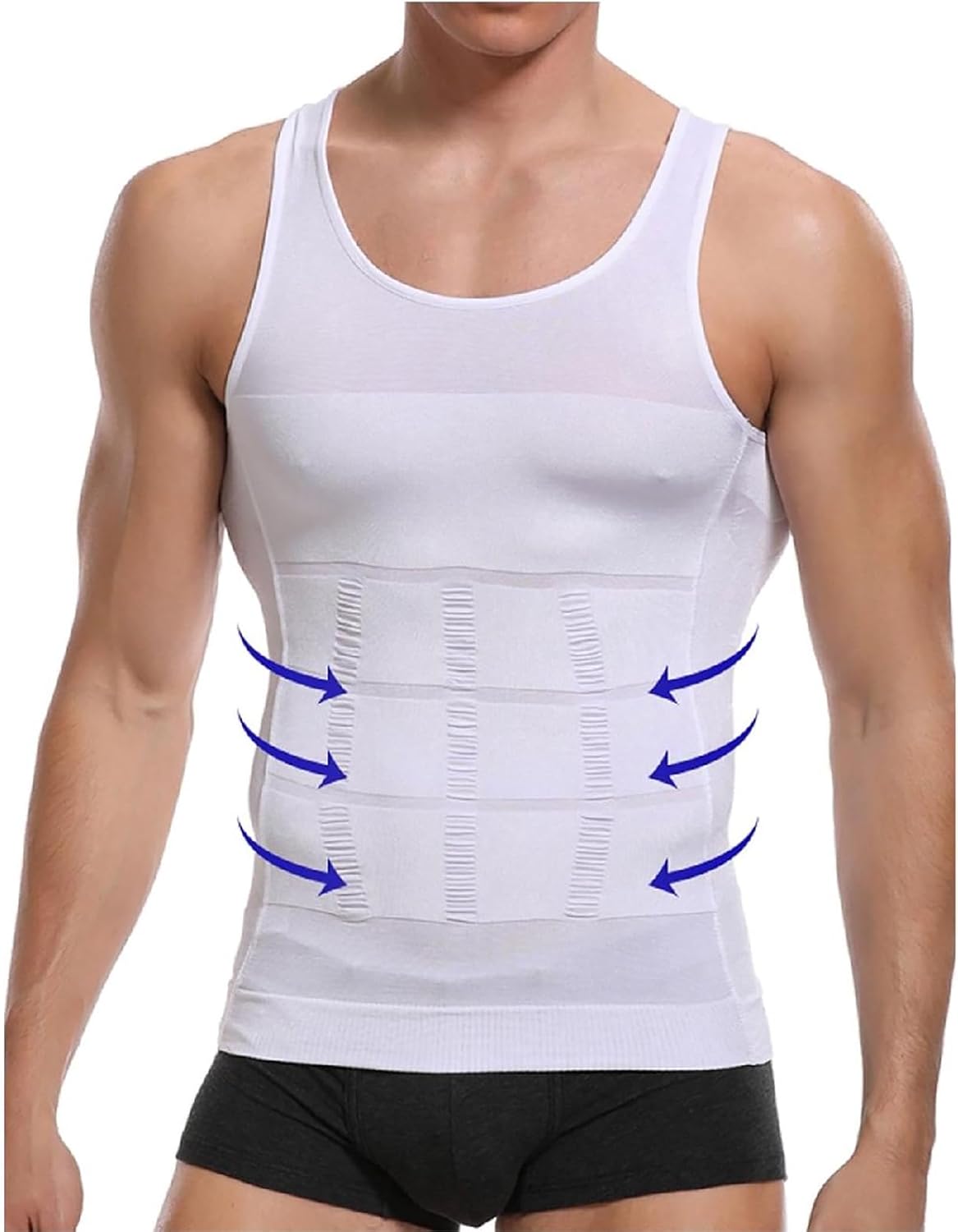 Men Compression Vest Slimming Body Shaper Undershirts Waist Trainer Tight Shapewear