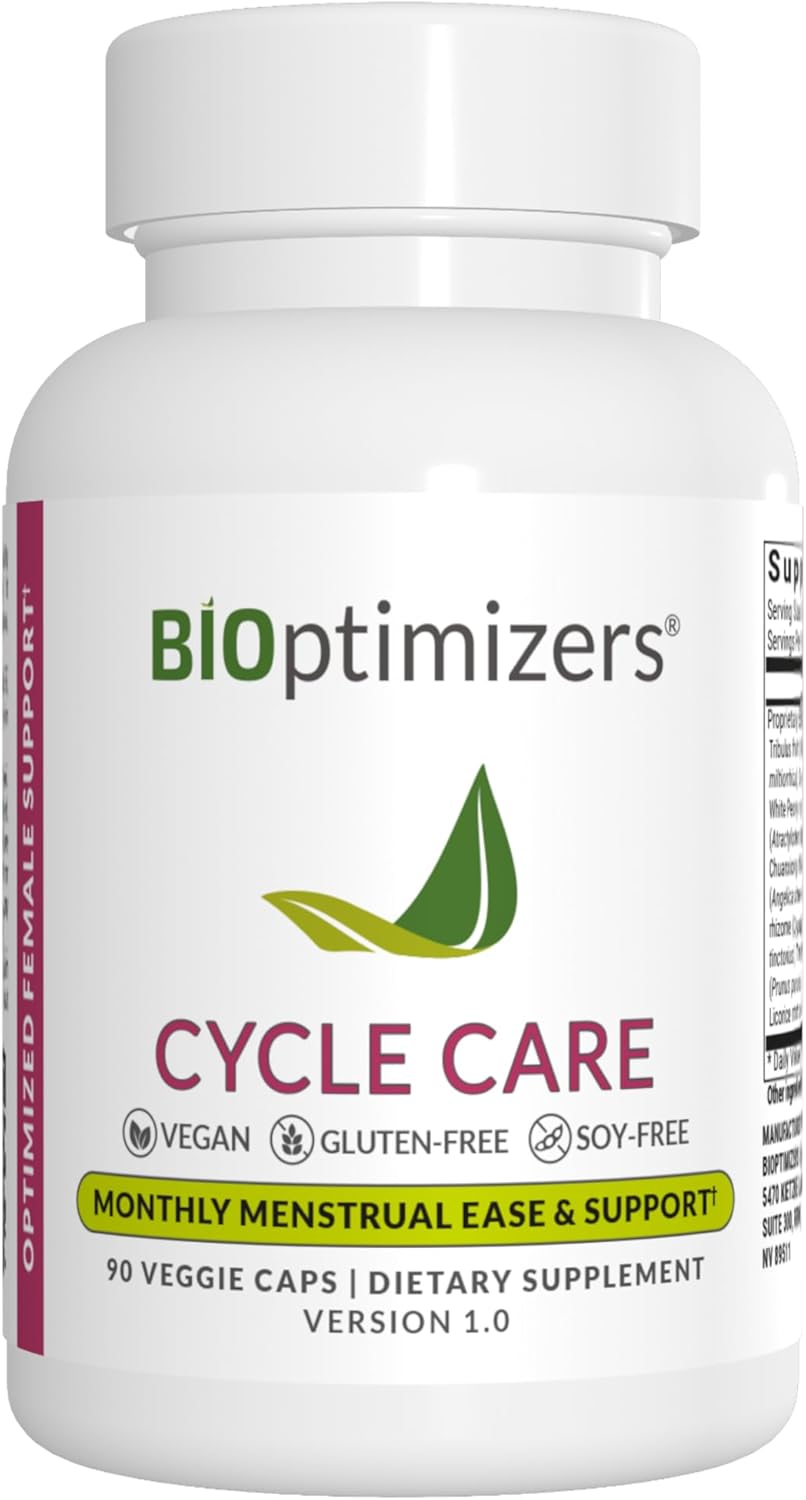 BIOptimizers - Cycle Support - Period Support Supplement for Women - Bloating and Cramping Menstrual Relief - 90 Capsules