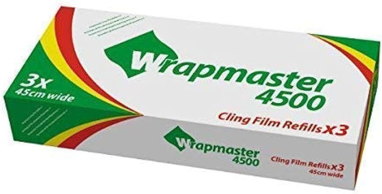 Wrapmaster PVC Cling Film Refill Rolls 45cm x 300m (Case of 3)