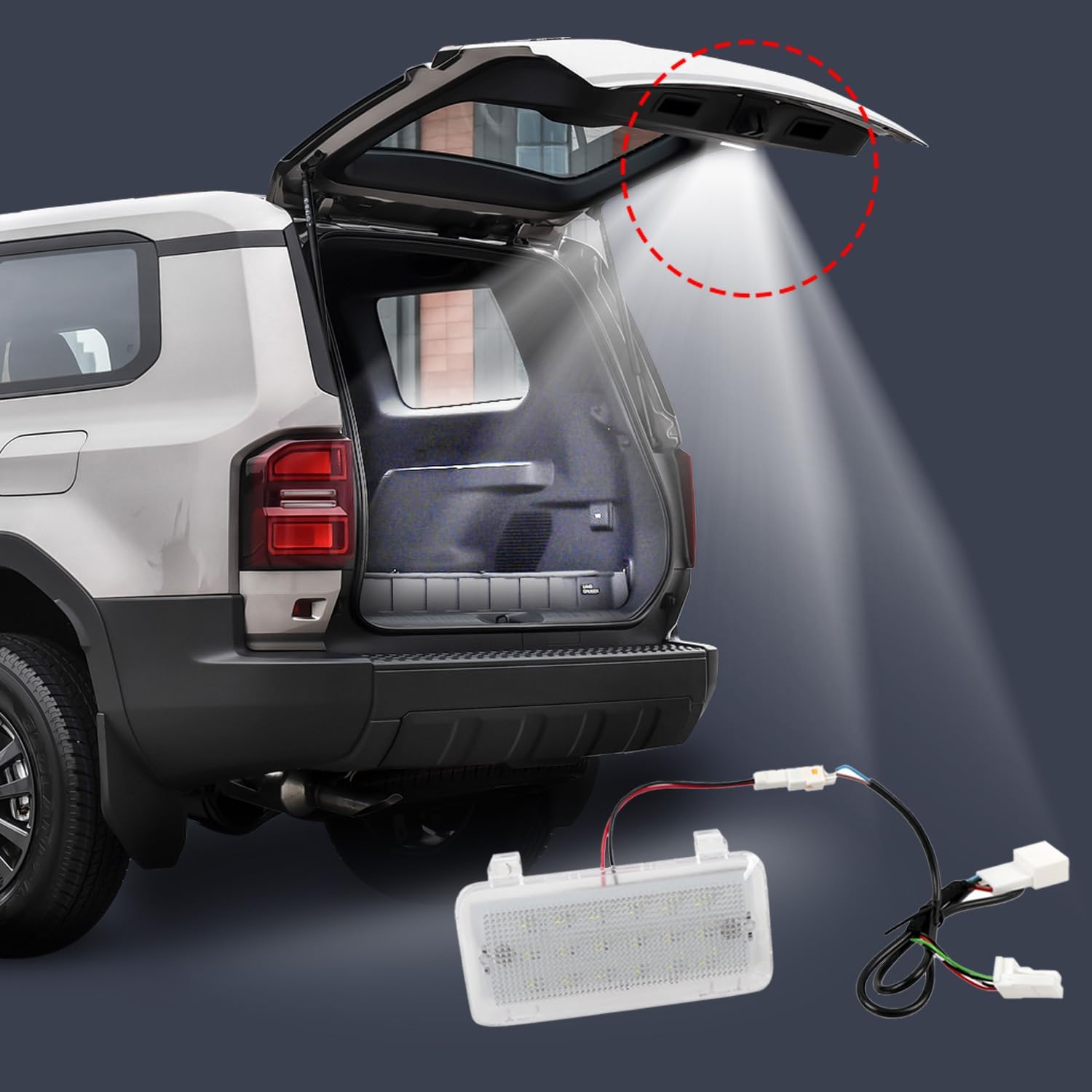 HIGH FLYING for Toyota Land Cruiser Prado LC250 J250 2024 2025 Rear Power Tailgate Illumination LED Hatch Door Lights Replacement kit 1pc