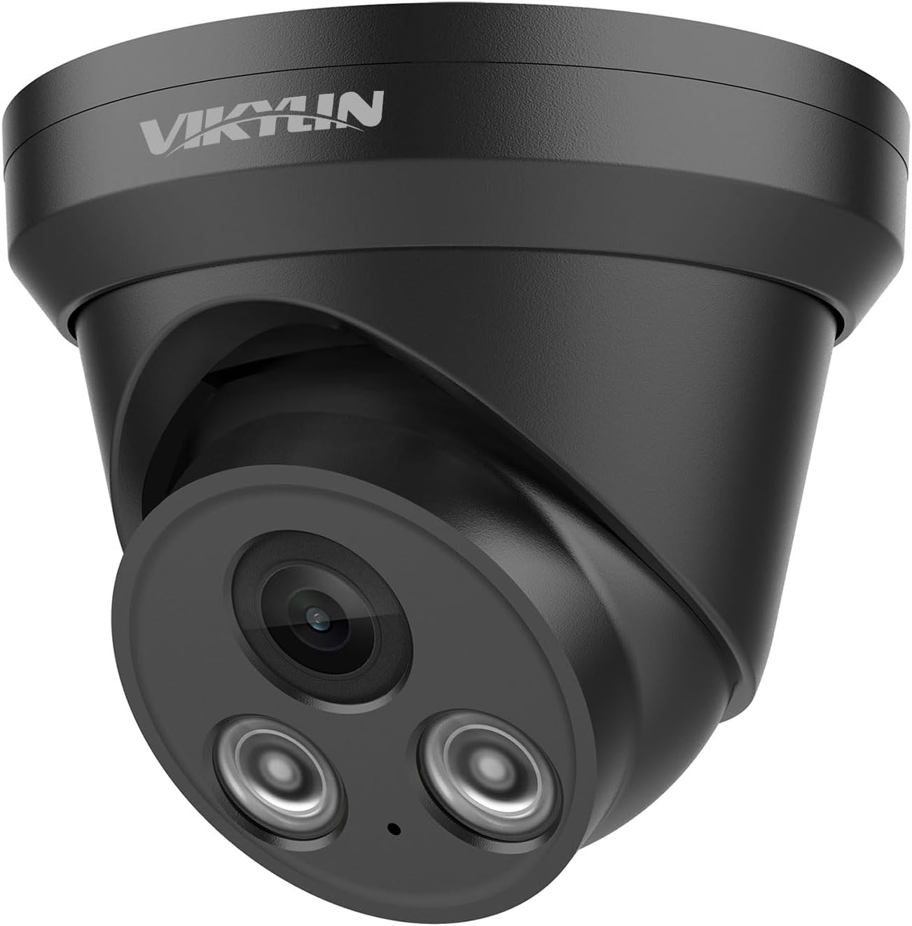 VIKYLIN 4K 8MP IP PoE AI Camera(Black),Security IP Turret Camera with 98ft EXIR2.0 Night Vision,Built-in Mic,Human/Vehicle Detection, 2.8mm Lens,H.265,IP67,NDAA Complaint