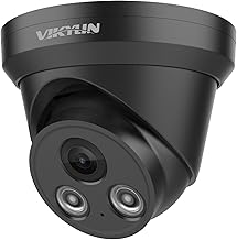 VIKYLIN 4K 8MP IP PoE AI Camera(Black),Security IP Turret Camera with 98ft EXIR2.0 Night Vision,Built-in Mic,Human/Vehicle Detection, 2.8mm Lens,H.265,IP67,NDAA Complaint