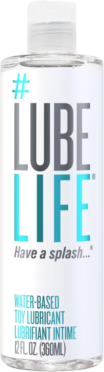 LubeLife Water Based Lube – Toy-Safe Personal Lubricant for Men, Women & Couples, Travel Size, Non-Staining, Easy Clean-Up,12 Fl Oz