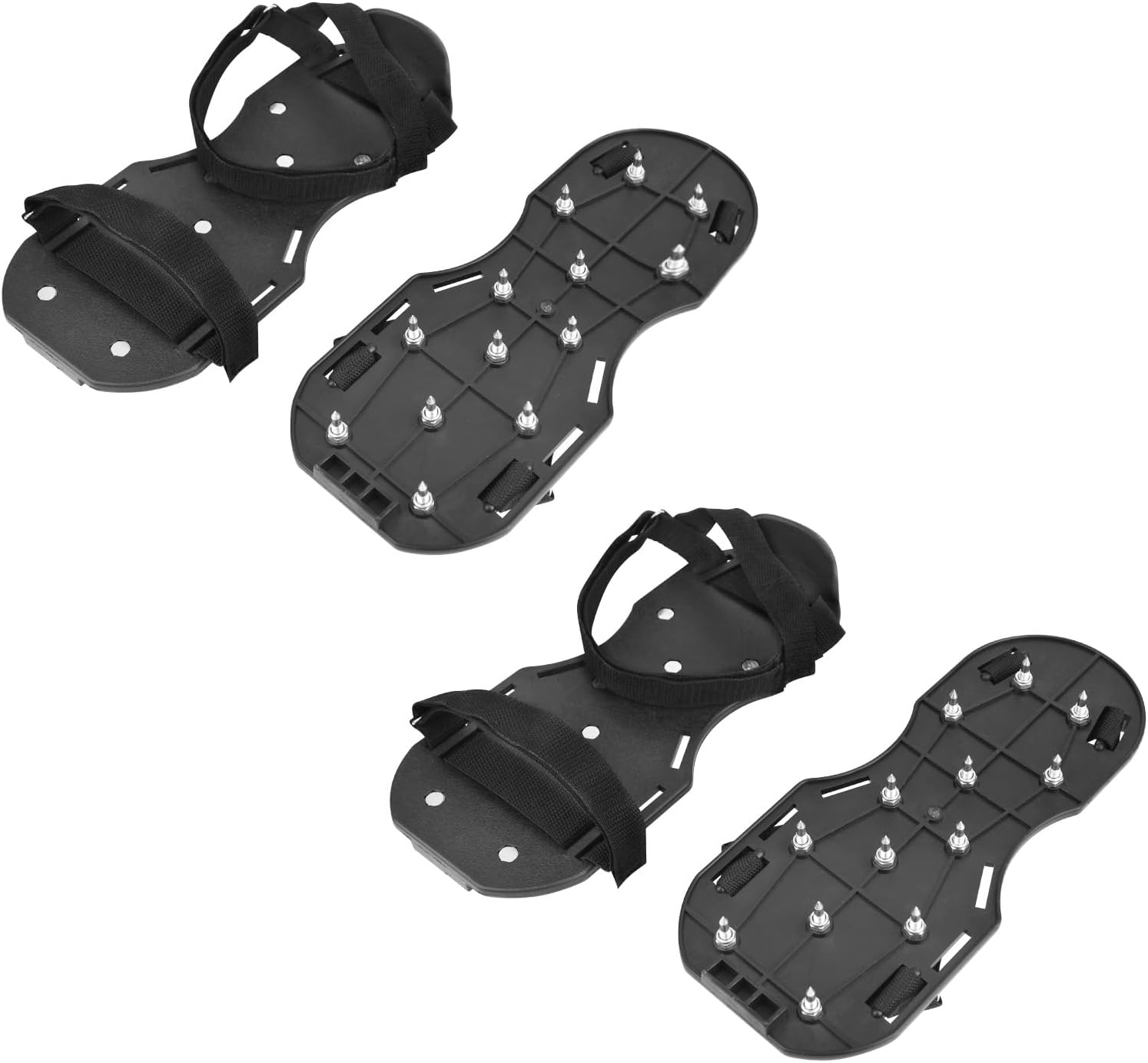 2 Pairs Spiked Shoes for Epoxy Floor Coating,Fully Assembled,Spiked Shoes with Short Spikes for Epoxy Floor,Self-Leveling Floor,Epoxy Garage Floors,Overlays