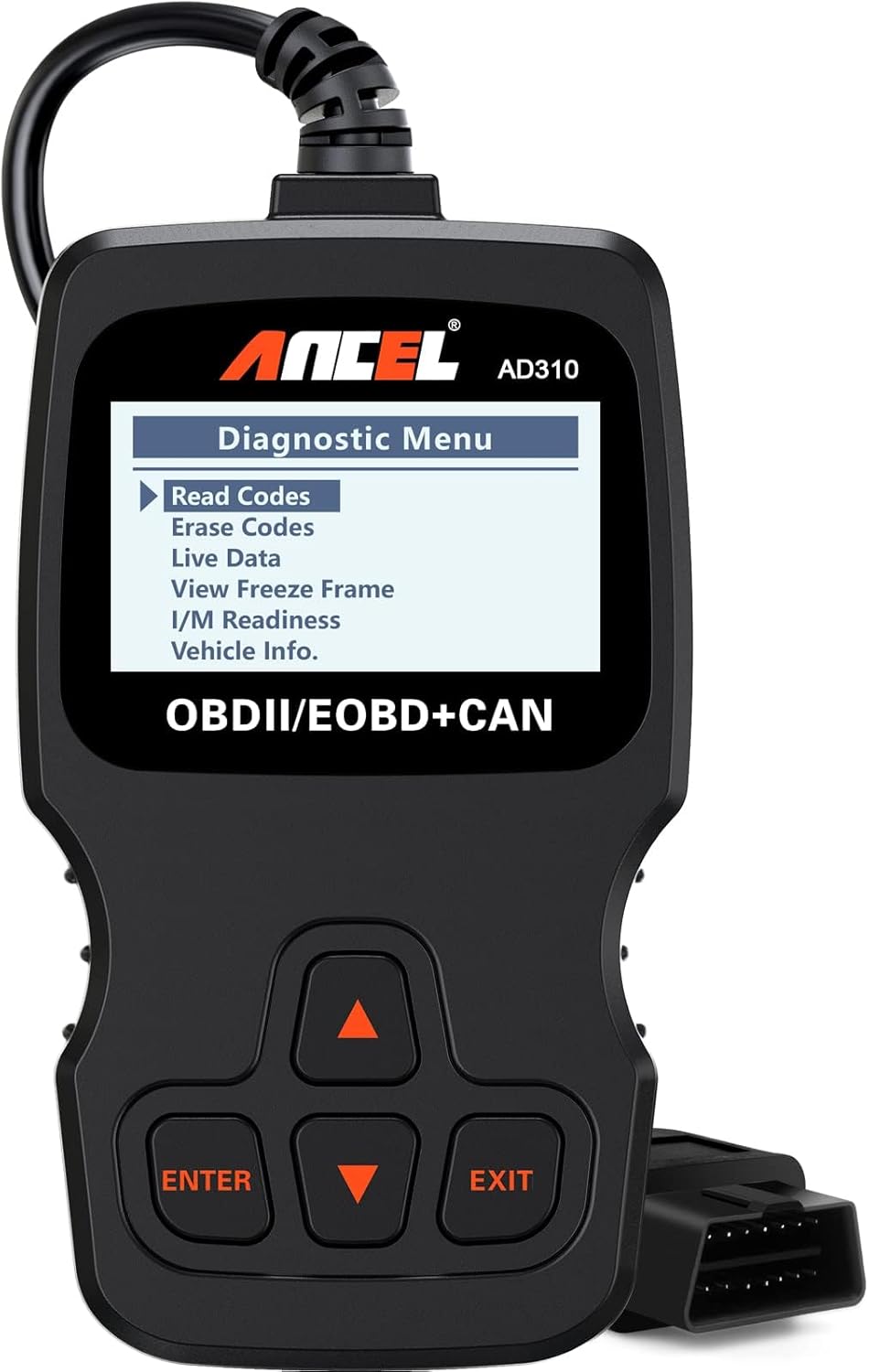 ANCEL AD310 OBD2 Code Reader OBD2 Scanner Universal Car Engine Fault Code Reader, Car Diagnostic Tool for All OBD Vehicles since 1996 & Newer (Black)