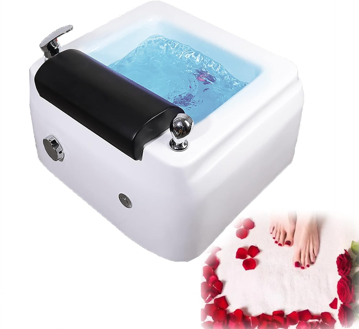 Foot Massager Spa,Acrylic Pedicure Sink,Pedicure Foot Spa,Feet Soaking Tub,Foot Soak Tub,deep Foot Bath Spa with Massage Surfing,Foot Spa,Foot Tub for Soaking Feet,with 7 Colorful Lights