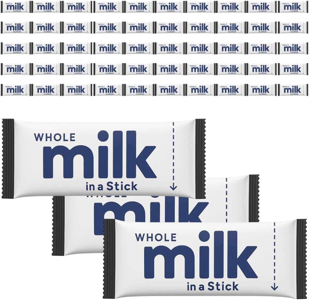50 x 10ml UHT Whole Milk Sachets - Single-Serve Sticks – Long-Life, Individually Wrapped Portions for Tea, Coffee, Travel, Catering, Hotels & Office Use