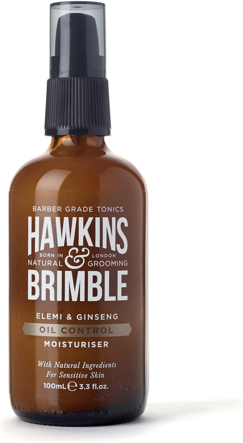 Hawkins & Brimble Oil Control Men’s Face Moisturiser, Sensitive Skin Moisturiser for Men with Natural Ingredients with No Parabens or Animal Testing