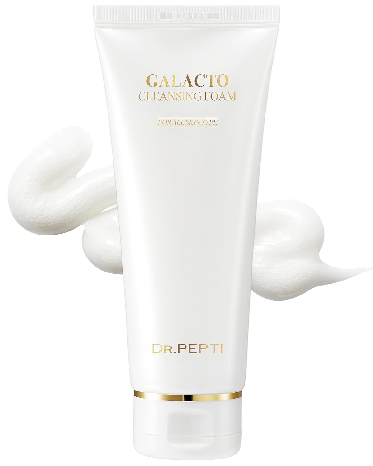 dr.pepti Galacto Cleansing Foam - Korean Face Wash with Fermented Galactomyces, Peptides - Exfoliating and Removes Sebum - Rich Creamy Bubble Foam Gentle Daily Cleanser, 3.72 fl.oz.