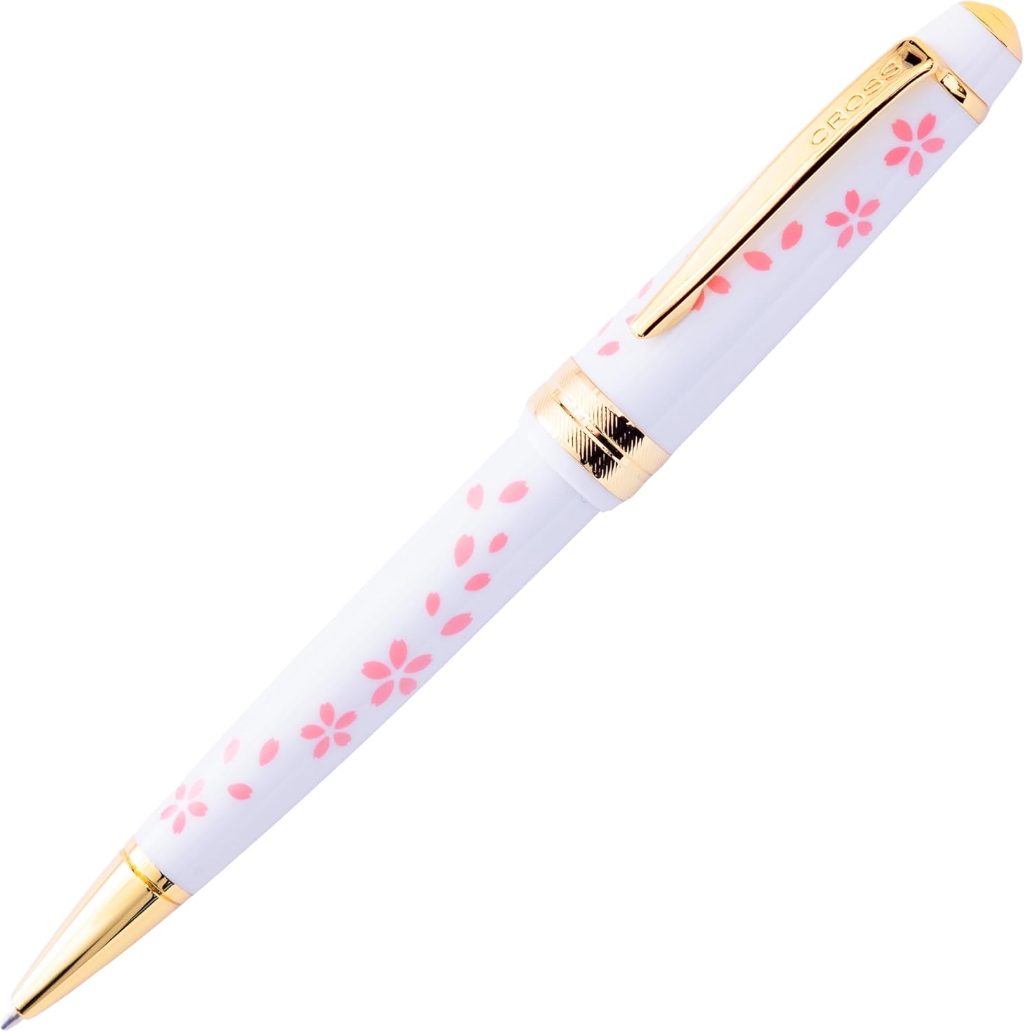 Cross Bailey Light Cherry Blossom Glossy White Resin with Gold PVD Appointments Ballpoint Pen