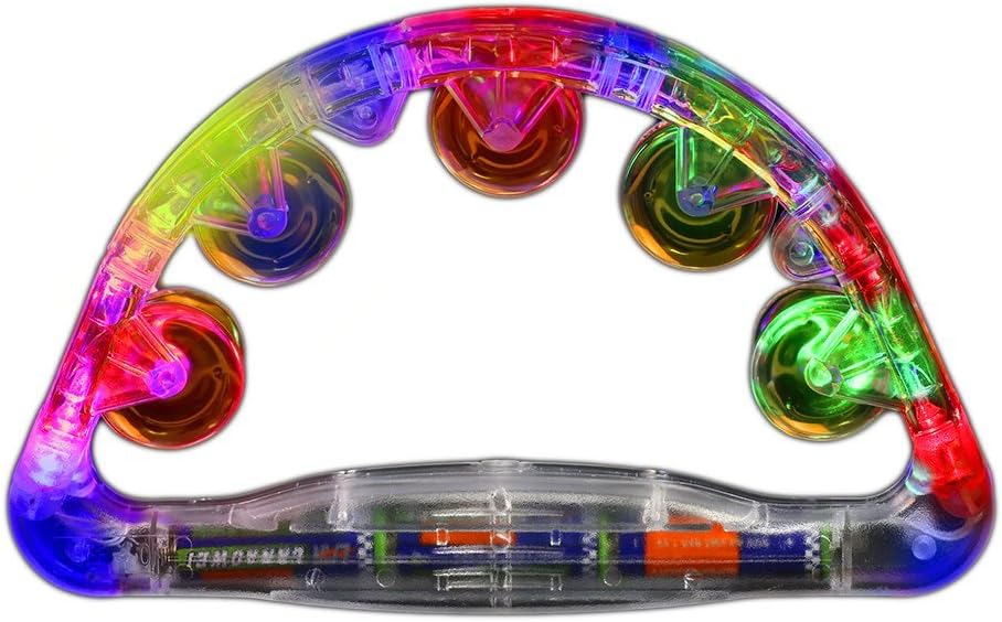 The Glowhouse Flashing & Light up Tambourine UK Brand