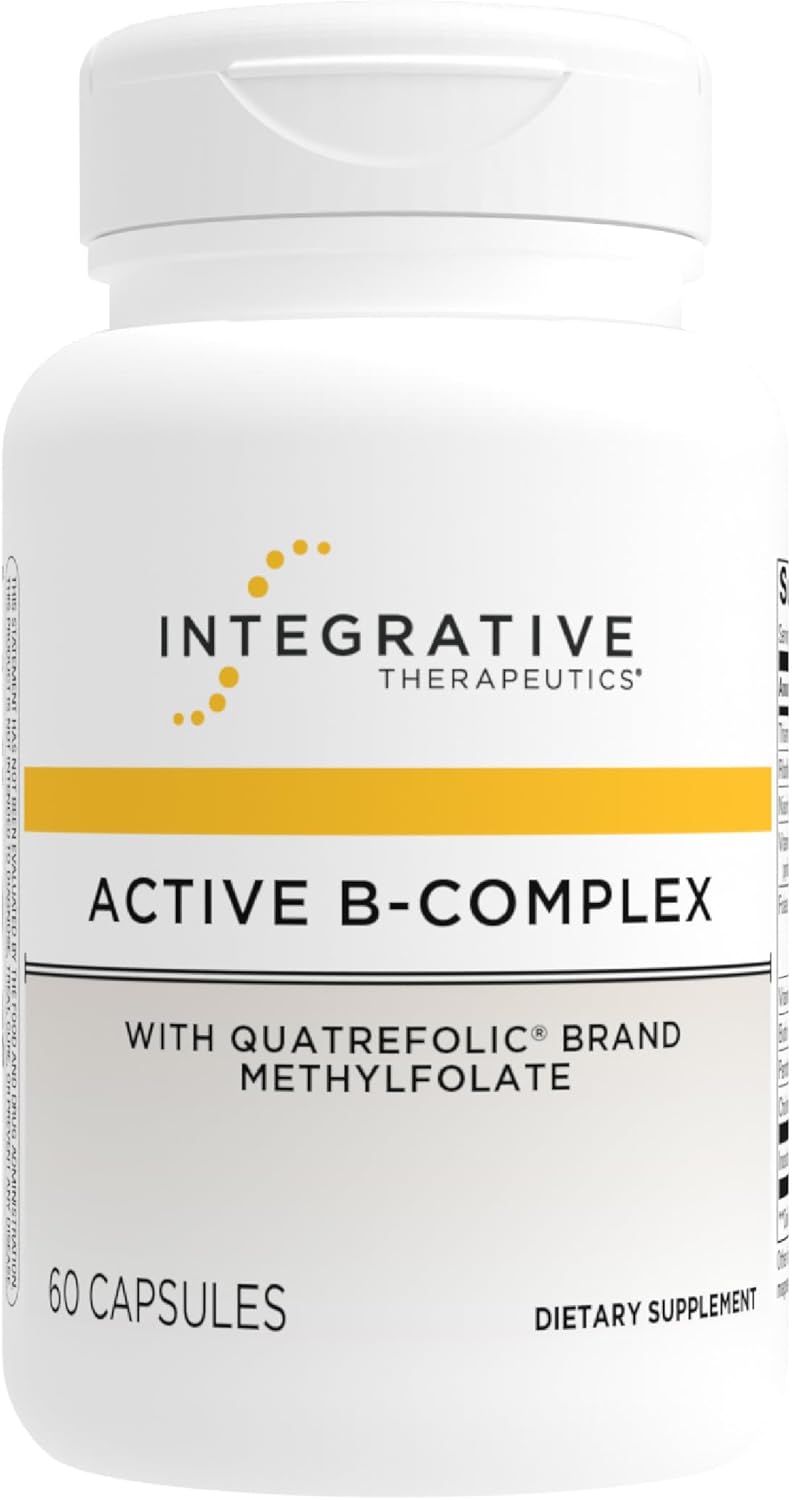 Integrative Therapeutics Active B-Complex - Energy Metabolism Support* - B-Complex Vitamin Supplement with 8 B-Vitamins, Vitamin B12, Folate, Choline - 60 Capsules