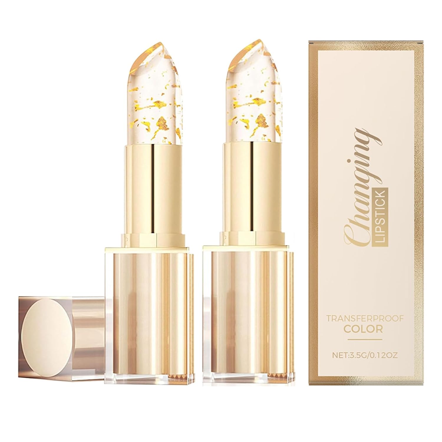 Color Changing Lipstick, Transferproof Long Lasting Color Changing Lip Gloss,Moisturizing Tinted Lip Balm for Women (2Pcs)