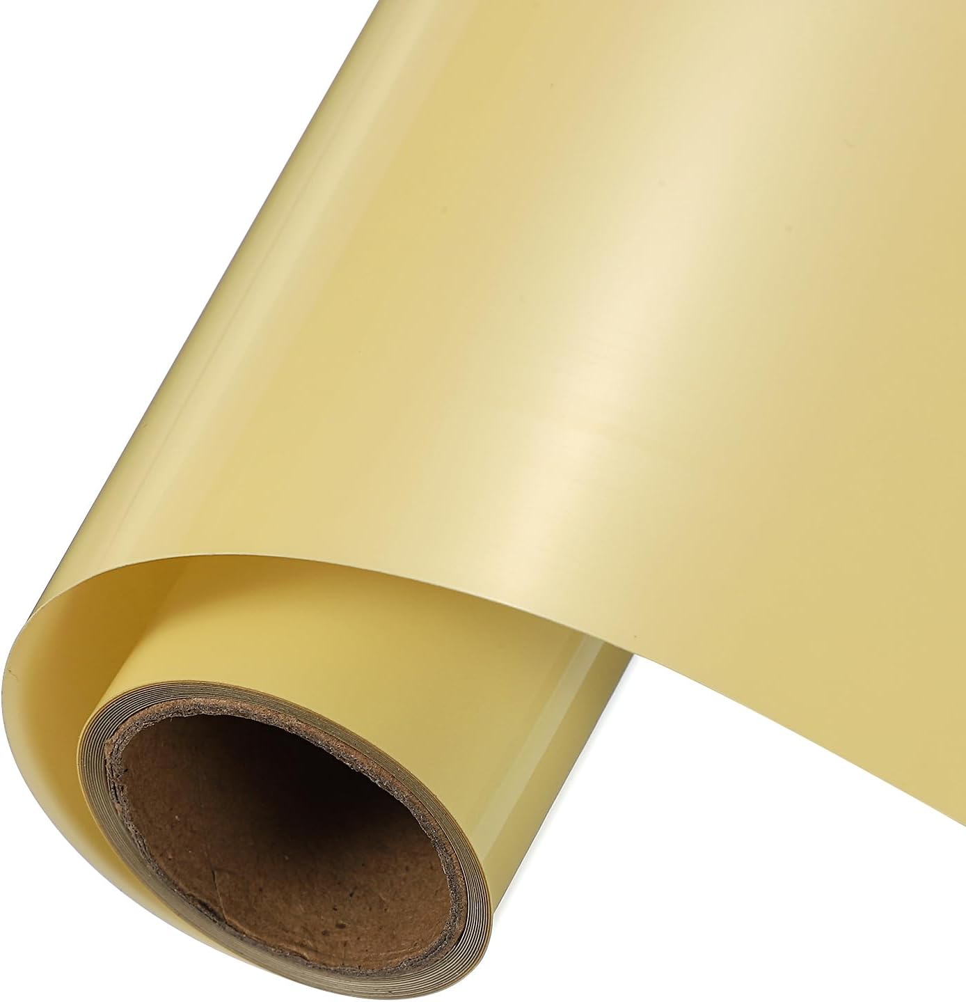 sourcing map Cream Heat Transfer Vinyl, 10 Inch x 5ft Iron-on Vinyl Roll for Decal Cutting, Signs, Scrapbooking, DIY Craft, Home Decoration