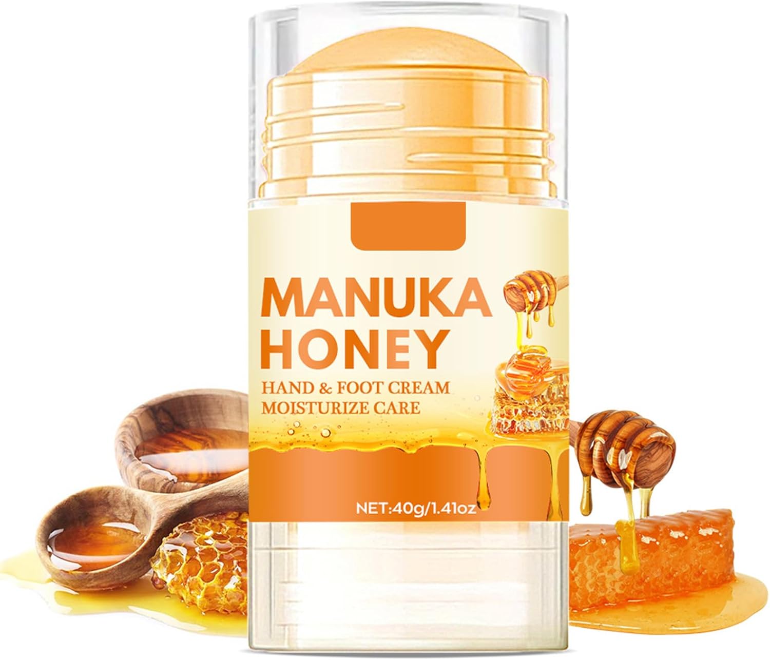 Honey Foot Cream - Foot Cream For Cracked Heels And Dry Skin - Deep Hydration Foot Moisturiser - Intensive Moisturizing Foot Care Stick - Daily Skin Care Hands & Feet Anti-Dry And Anti-Crack