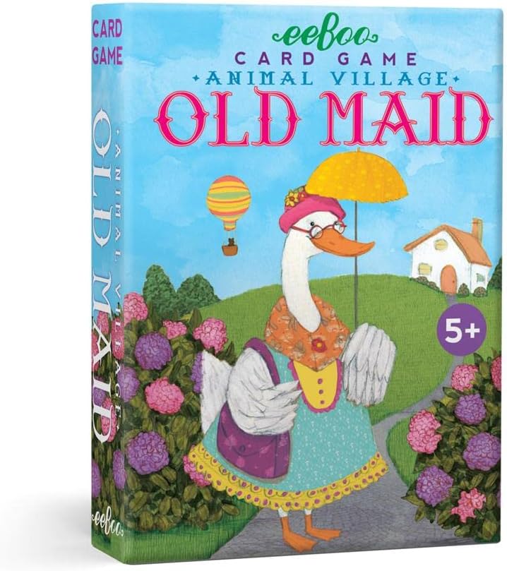 eeBoo: Animal Old Maid, Playing Card Game for Kids, Cards are Durable, Easy to Understand Instructions Included, for Ages 5 and up