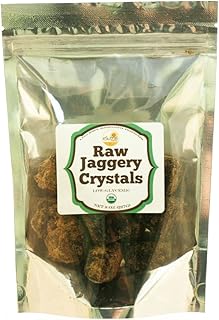 eSutras Organics Raw Whole Cane Jaggery Cubes , 8 Ounce, Burnt sugar