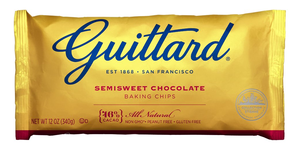 Guittard Chocolate Semi Sweet Baking Chips, Semi Sweet Chocolate, 12 Ounce (Pack of 12)