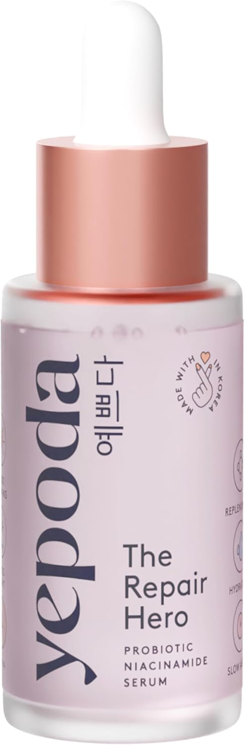 Yepoda The Repair Hero, Probiotic Niacinamide Serum, Hydrating & Skin-Balancing, Vegan Korean Slow-Aging Serum for All Skin Types, 30 ml