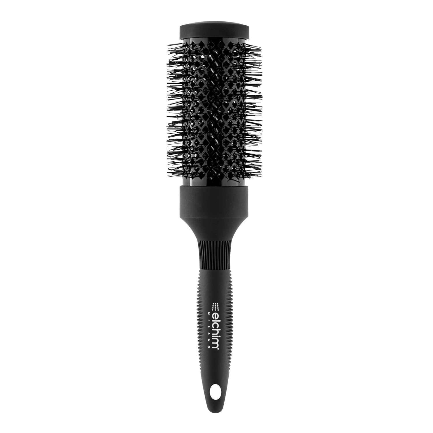 Elchim - Thermal Round Brush with Ceramic Barrel and Heat-Resistant Nylon Bristles - Lightweight Professional Styling Tool - 1 3/4'