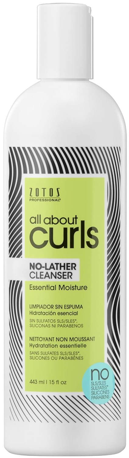 ALL ABOUT CURLS No-Lather Cleanser Shampoo | For Curly Hair | Essential Moisture | Gentle Cleansing | Suds-Free | Vegan & Cruelty Free | Sulfate & Paraben Free