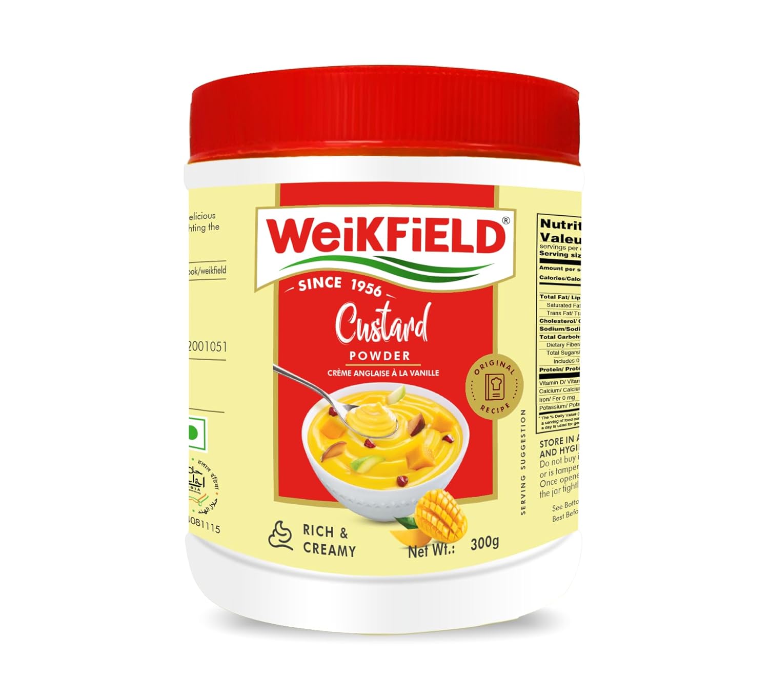 WeiKFiELD Since 1956 Custard Powder Mango 300Gm 10.6 Oz