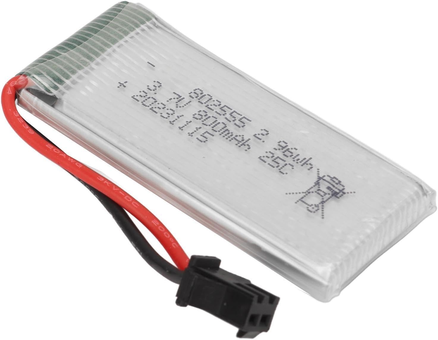 Drone Battery, 3.7V 800mAh Quadcopter Lithium Battery with SM Plug Battery Chargers for F181 F163 H12C Remote & App Controlled Vehicle Parts