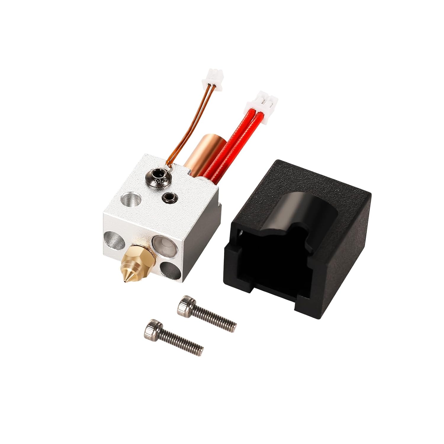 Sovol SV06 Plus Hotend Kit Coming with Brass Nozzle Heating Block Thermistor Heating Wire, Metal Throat and Silicone Cover for SV06 Plus SV07 SV07 Plus