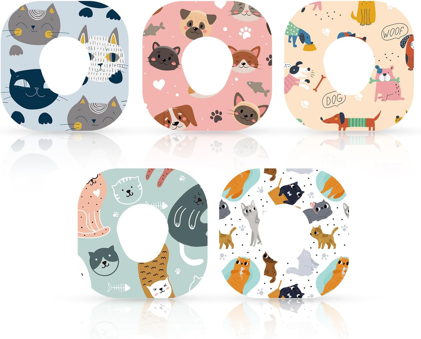 25pcs Sensor Covers for Dexcom G7, Waterproof CGM Adhesive Patches Breathable Sensor Sticker Overpatch Compatible with Dexcom G7 (Cats and Dogs Pets Styles)