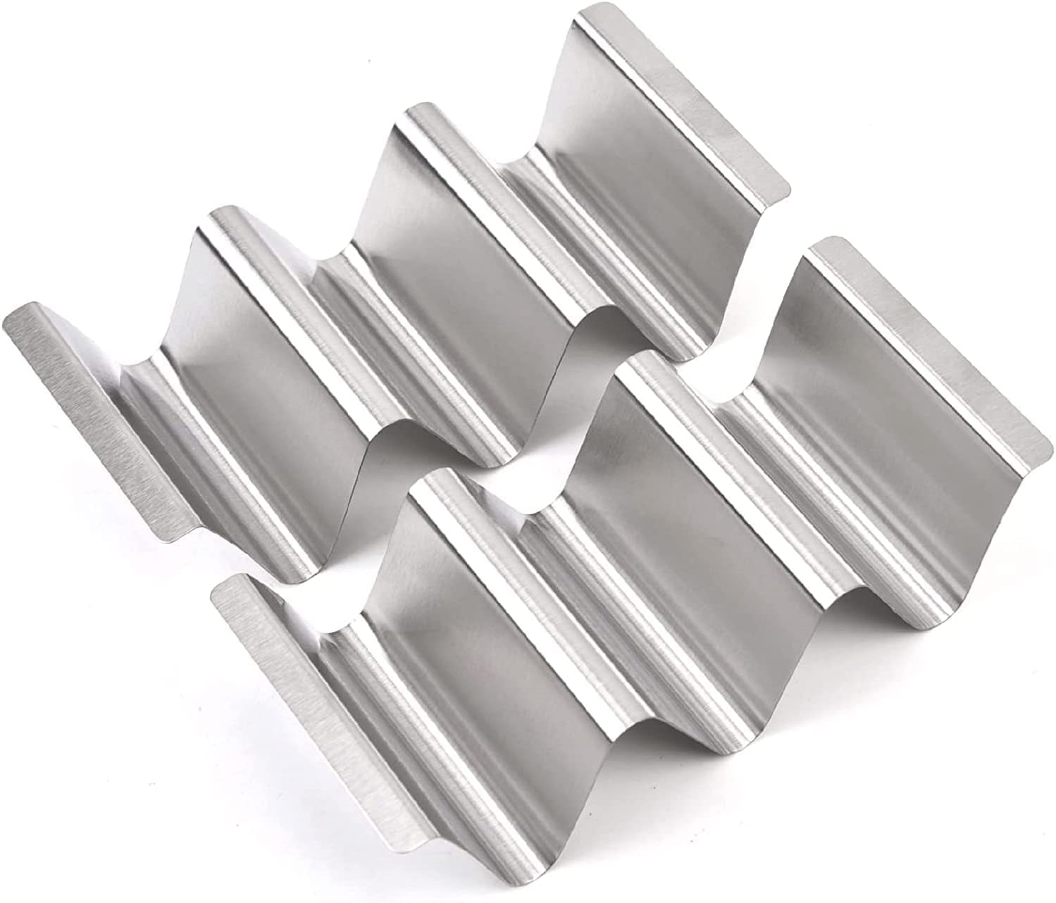 sukevitor 2Pcs Taco Holder, Metal Taco Holder Stand for Taco Shells, Durable Taco Stand for Taco Tuesday Holds Up to 3 or 2 Tacos Each, Very Hard and Sturdy, Dishwasher