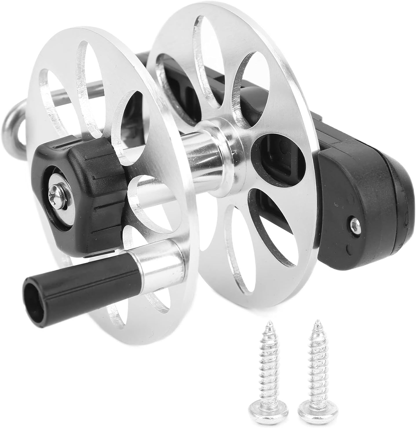 Spinning Reel, Aluminum Spinning Fishing Reel, Spearfishing Speargun Reels, Spear Gun Reel, with Foldable Handle, Speargun Accessory for Spearfishing Fishing Lovers