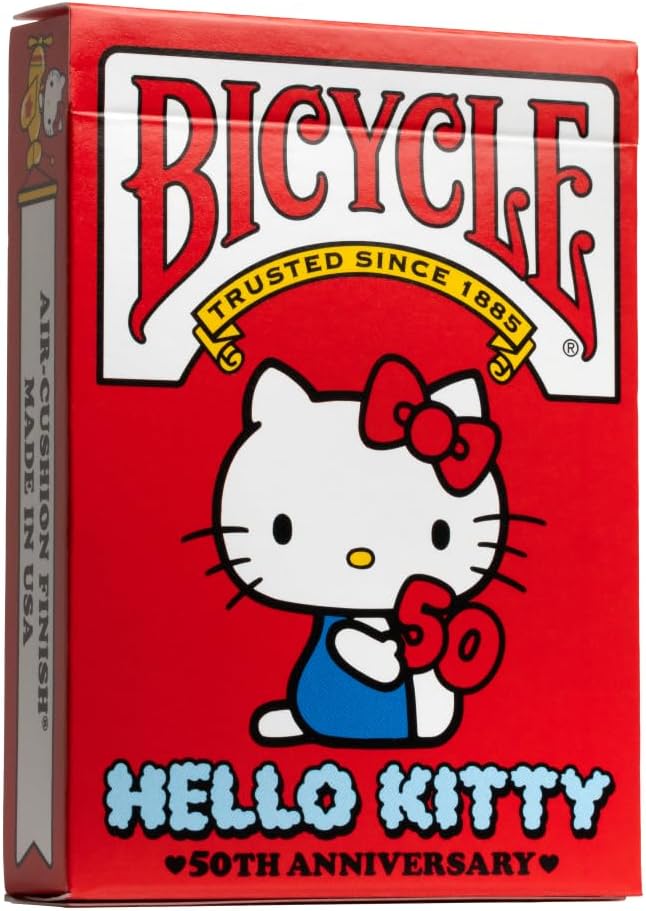 Bicycle Hello Kitty Playing Cards, Limited Edition Hello Kitty 50th Anniversary, 1 Deck