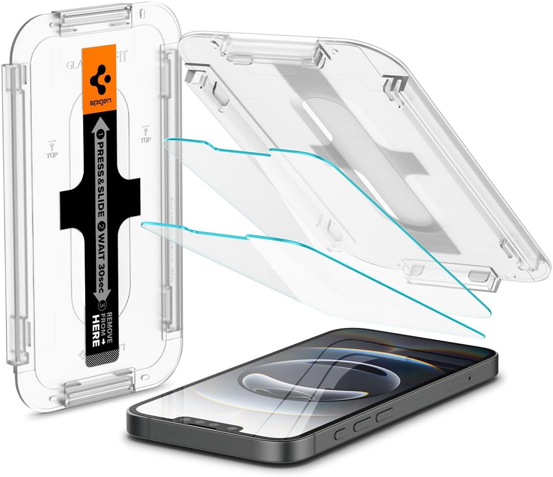 Spigen Tempered Glass Screen Protector [GlasTR EZ FIT] designed for iPhone 16e / iPhone 14 / iPhone 13 Pro/iPhone 13 [2 Pack]