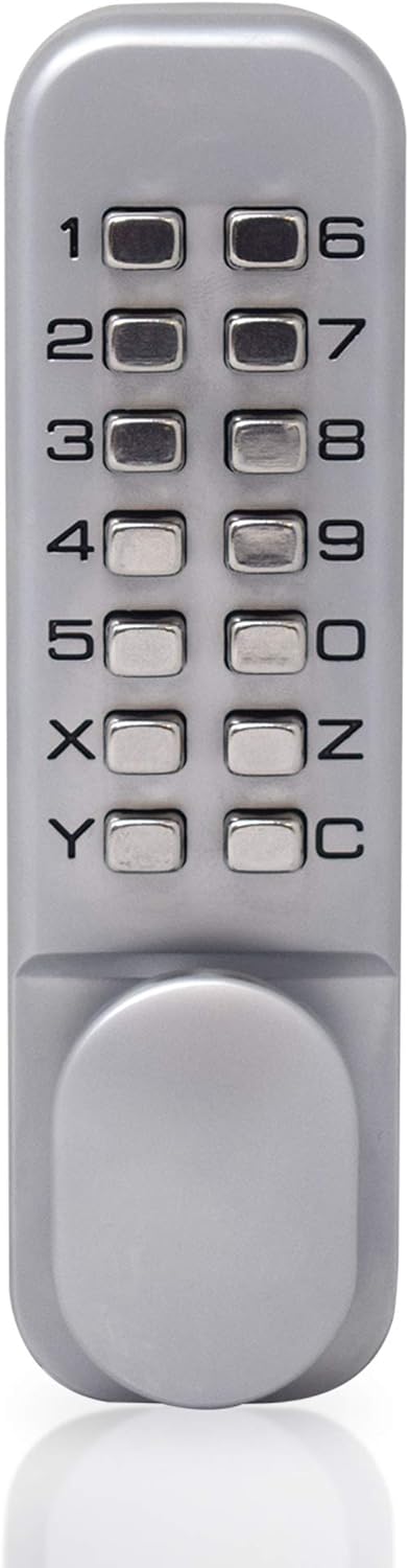 Yale - Push Button Door Lock - Chrome Finish - Hold Open Function - for Commercial Buildings or Private Home Use - Indoor Use Only