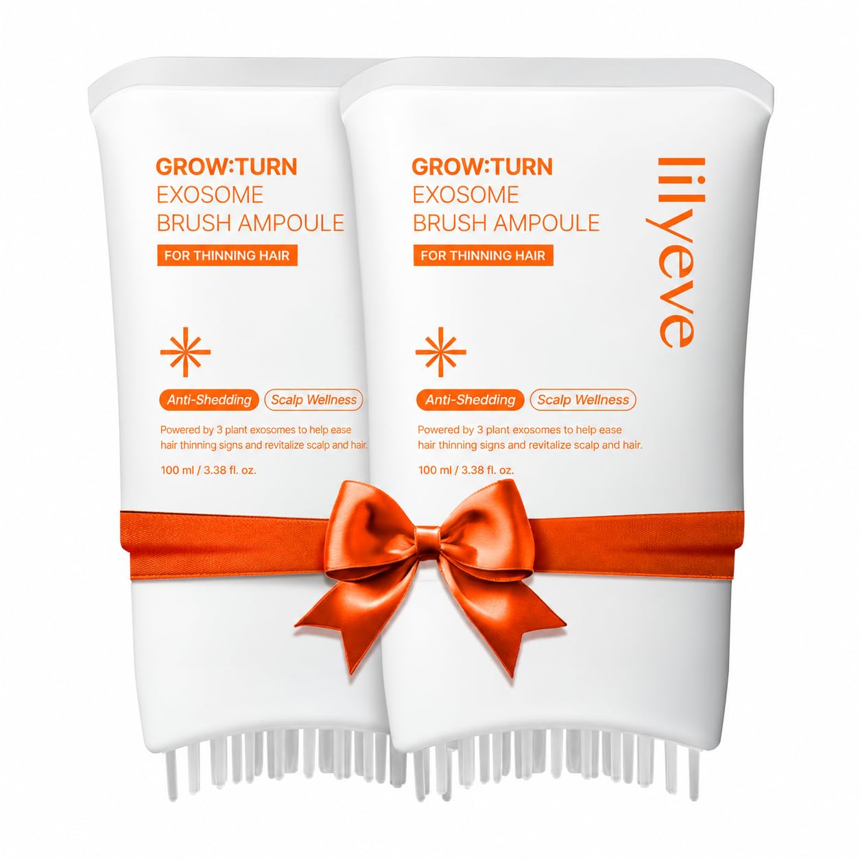 lilyeve GROWTURN Exosome Hair Growth Serum with Built-In Brush, 2-Pack