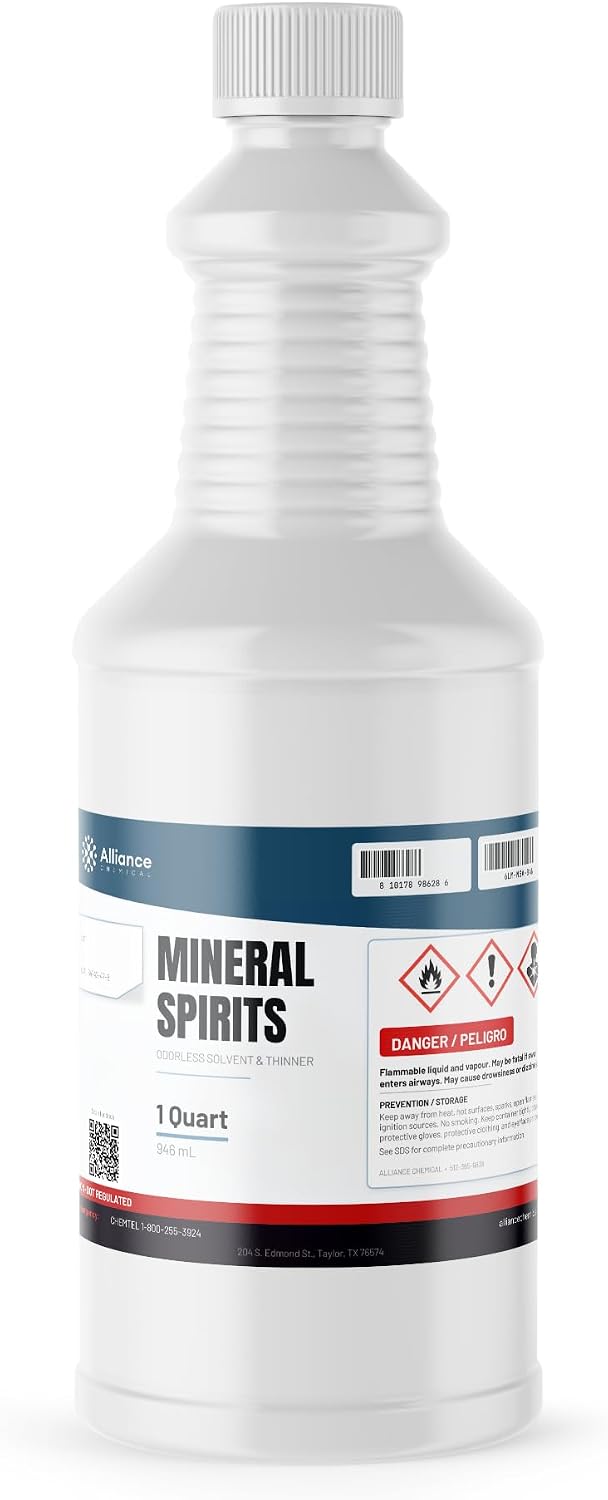 Alliance Chemical Mineral Spirits - Odorless Paint Thinner & Solvent - 1 Quart