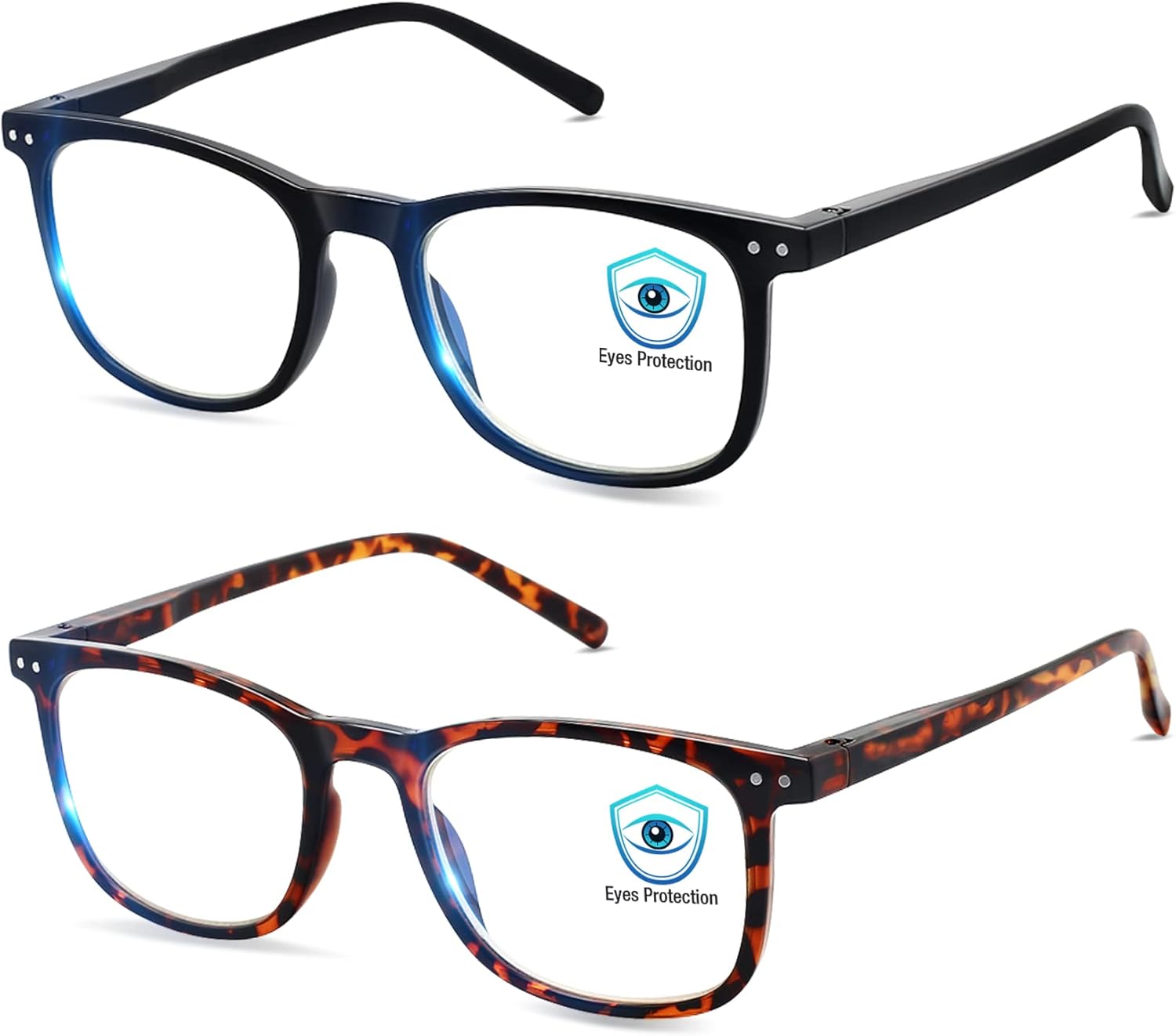 Blue Light Blocking Glasses, Blue Blocker Computer Glasses for Men Women, Anti Glare 400 UV & Eye Strain Fake Square Glasses