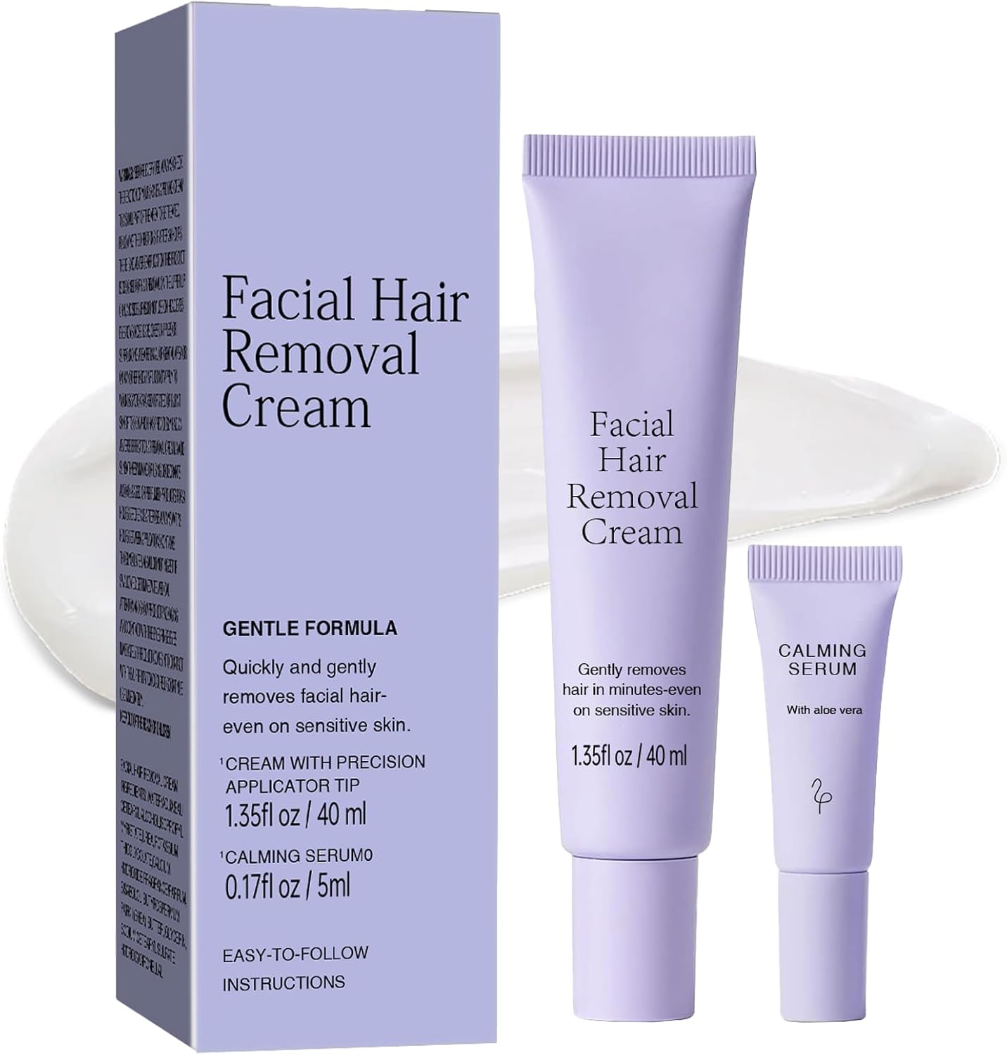 ANGEL SILK Facial Hair Removal Cream, Gentle Formula, Safe for Sensitive Skin, Effective Quick Hair Removal, Face & Lip Area, 1Pack