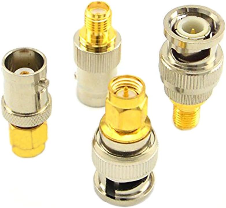 onelinkmore SMA to BNC Adapter Kits for SDR, Handheld Radios, Scanner, Walkie Talkie, Coaxial Adapter, 4 Pieces