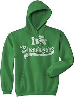 I Clover Shenanigans Hoodie Funny Irish Clover SweatShirt Novelty Shirt
