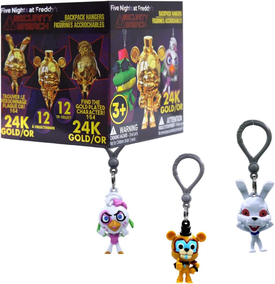 Just Toys LLC Five Nights at Freddy's Backpack Hangers (Five Nights at Freddy's Security Breach Backpack Hangers - Series 3)