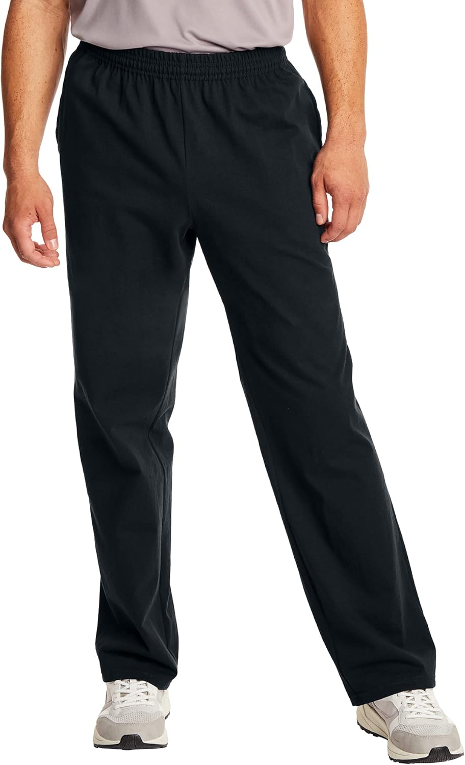 Hanes Mens Essentials Jersey Sweatpants, Cotton Lounge Pants with Pockets for Men, 32”
